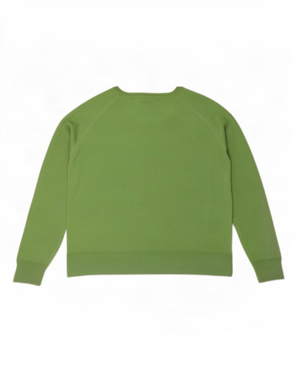 Zara Dame Boat Neck Jumper Sweater UK 14 Medium Green