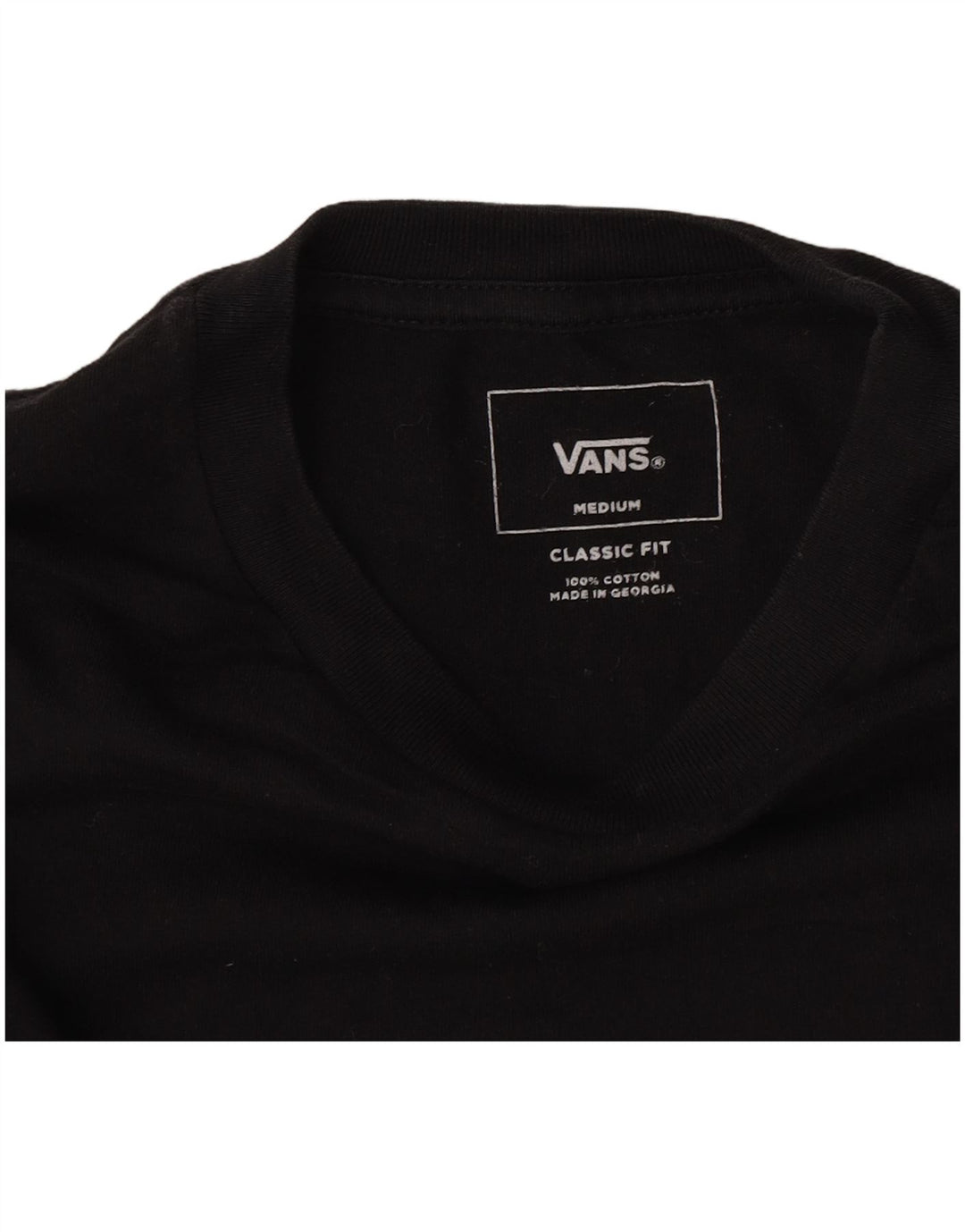 Vans Boys Classic Fit T-Shirt Top 10-11 år Medium Sort Bomuld