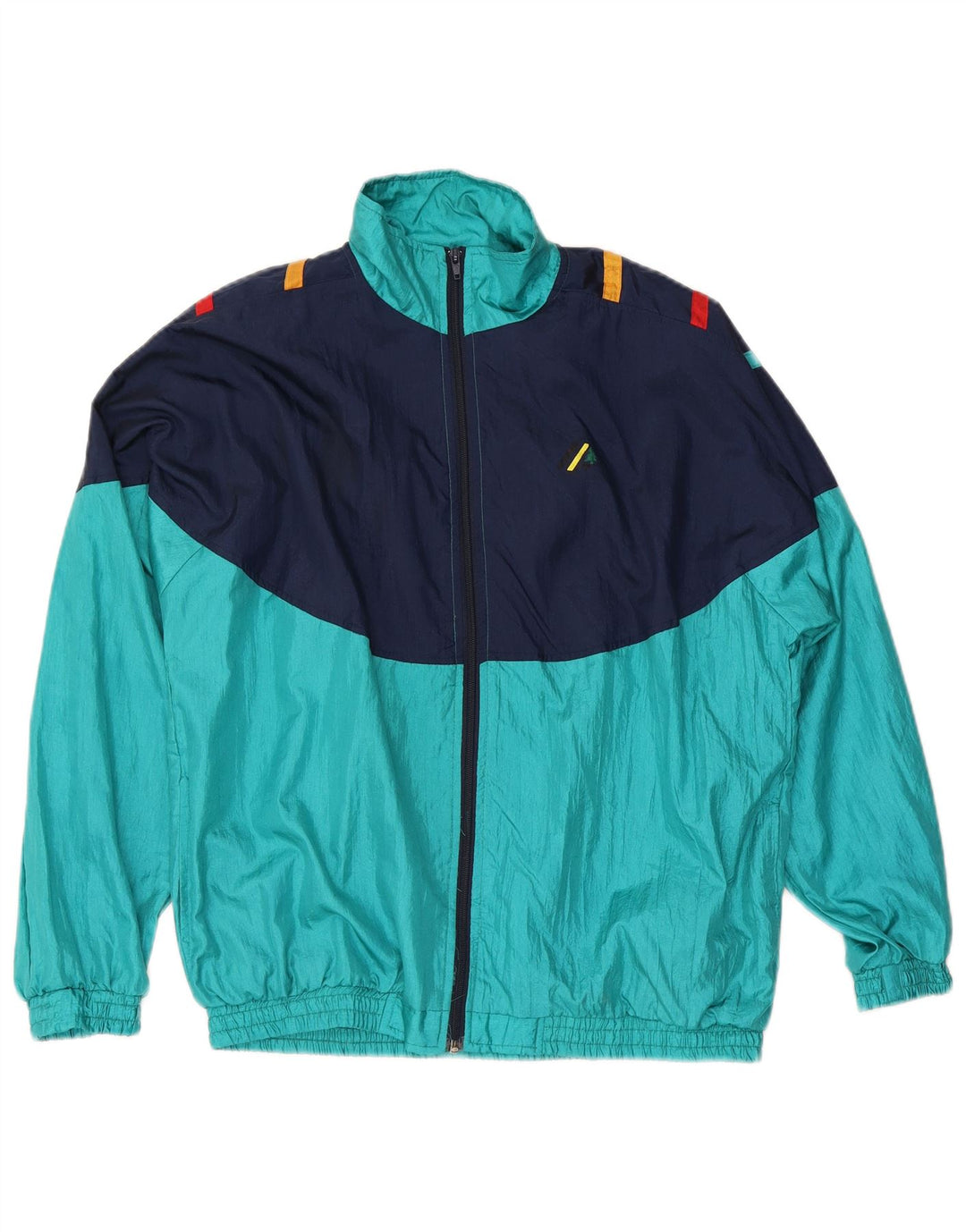 VINTAGE Træningsdragt til mænd Topjakke XL Blå Colourblock