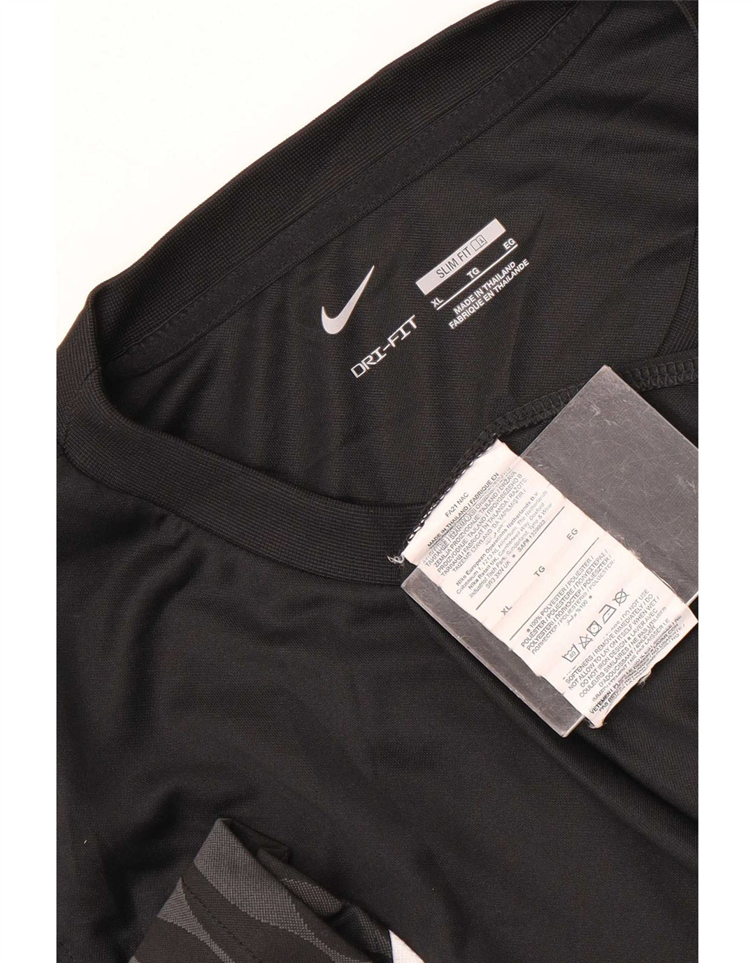 Nike Herre Dri Fit Slim Grafisk T-Shirt Top XL Sort Polyester