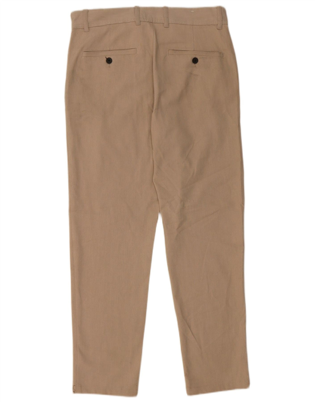 Zara Herre Slim Chino Bukser EU 38 Small W30 L28 Beige Polyester