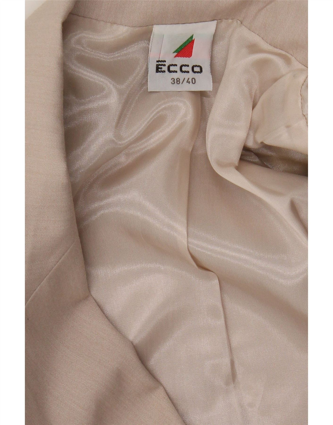 Ecco Dame Dobbeltradet Blazer Jakke EU 38/40 Medium Beige Polyester