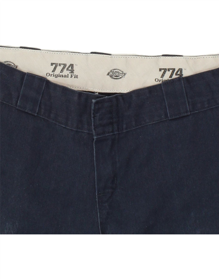 DICKIES Womens Straight Chino Trousers W34 L27 Navy Blue Polyester Vintage Dickies and Second-Hand Dickies from Messina Hembry 