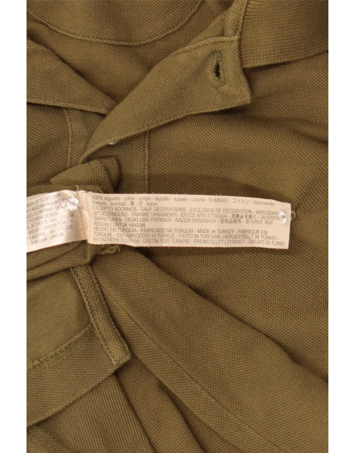 Massimo Dutti Herre Polo Shirt Lille Khaki Bomuld