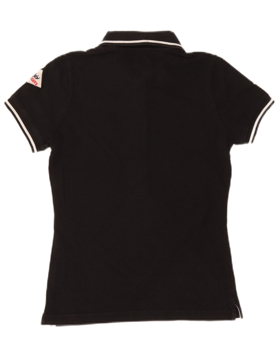 Roy Rogers Dame Polo Shirt UK 12 Medium Sort Bomuld
