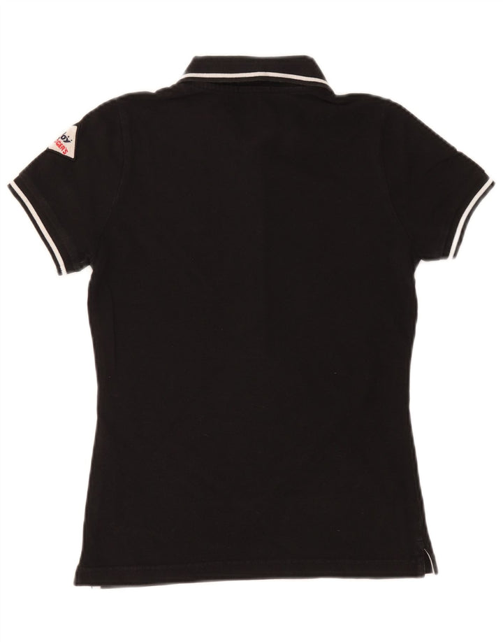Roy Rogers Dame Polo Shirt UK 12 Medium Sort Bomuld