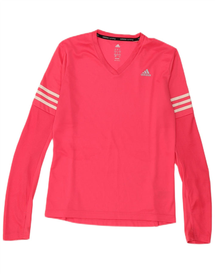 Adidas Dame Top Langærmet UK 12/14 Medium Pink Polyester