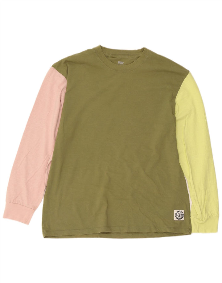 Levi's Herre Relaxed Top Langærmet Mellemgrøn Colourblock Bomuld