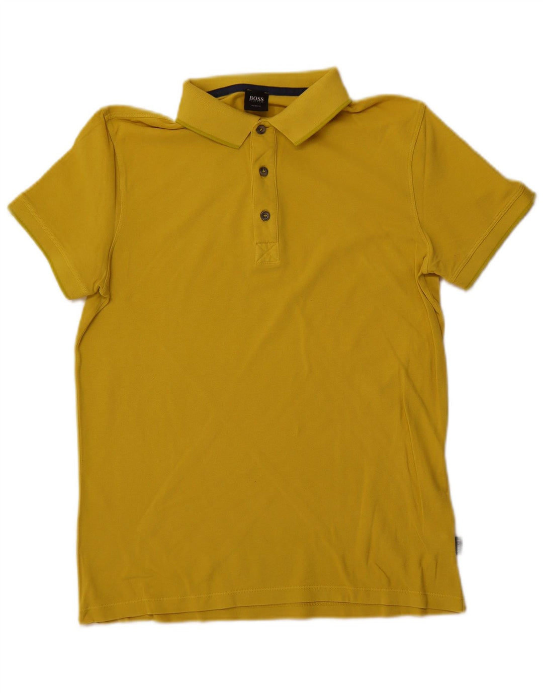 HUGO BOSS Herre Slim Fit Polo Shirt Lille Gul Bomuld