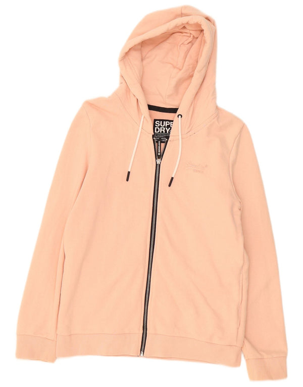 Superdry hættetrøje til kvinder med lynlås UK 10 Small Pink Bomuld