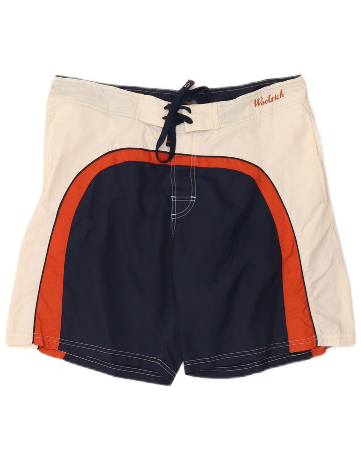 Woolrich Badeshorts til mænd Large Navy Blue Colourblock Polyamid