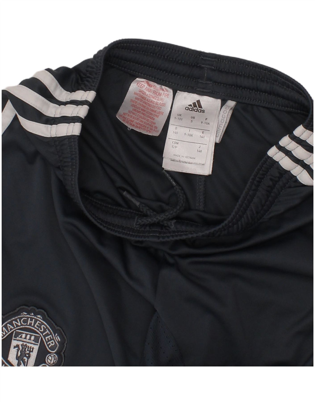 ADIDAS Boys Manchester United sportsshorts 9-10 år Grå polyester