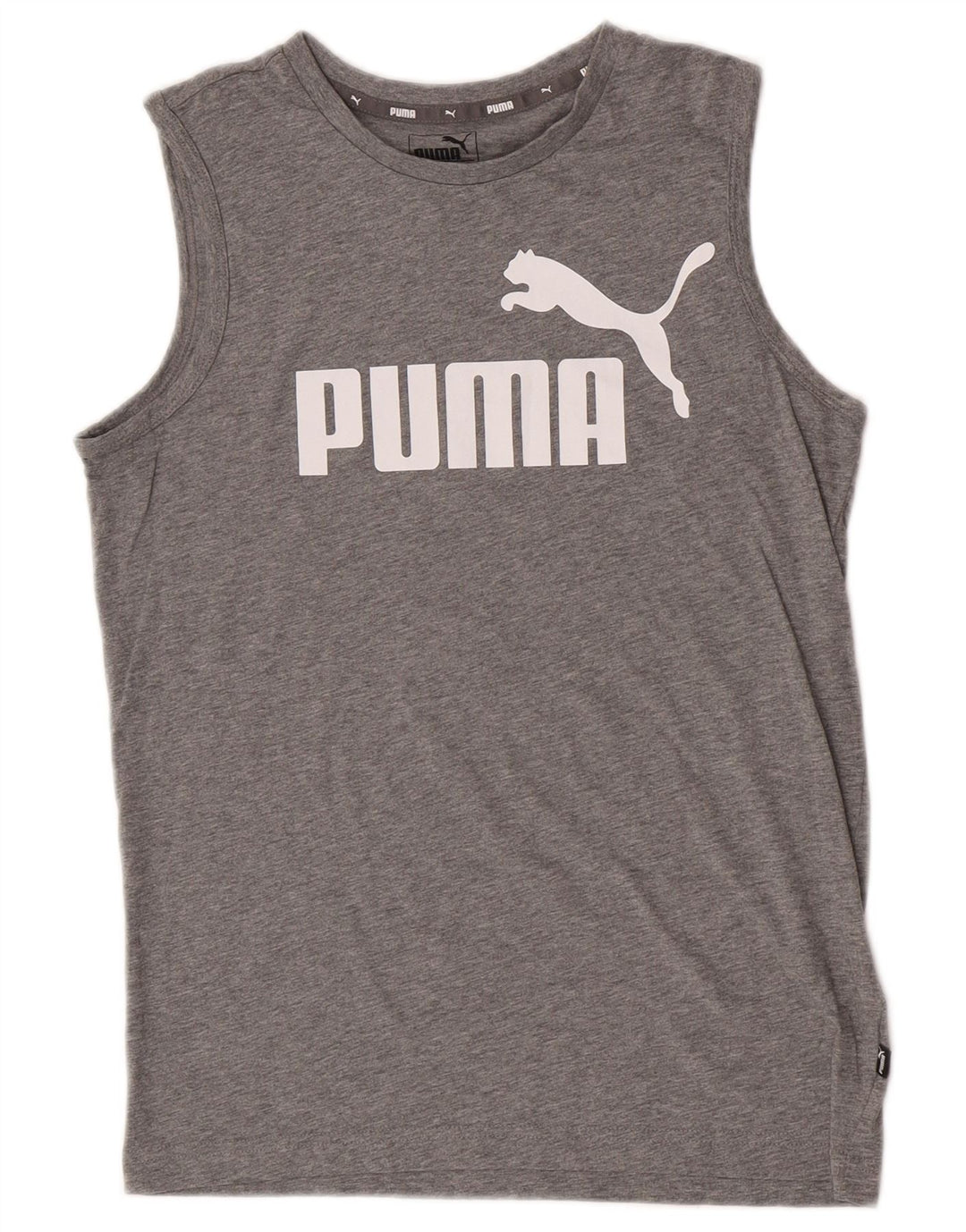 Puma Drenge Grafisk Vest Top 13-14 År Grå Flecked