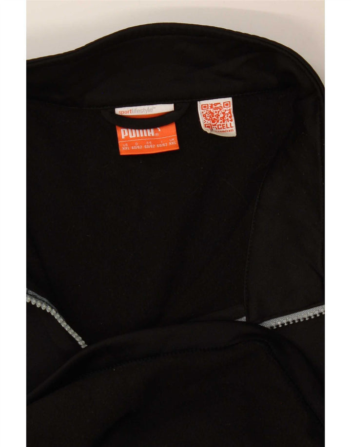 Puma Herre Zip Neck Pullover Træningsdragt Top 2XL Sort