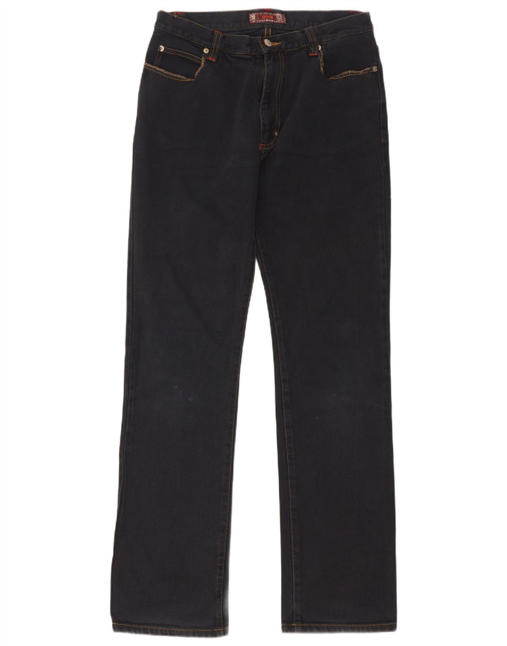 Sasch Dame Straight Jeans W32 L34 Marineblå Bomuld