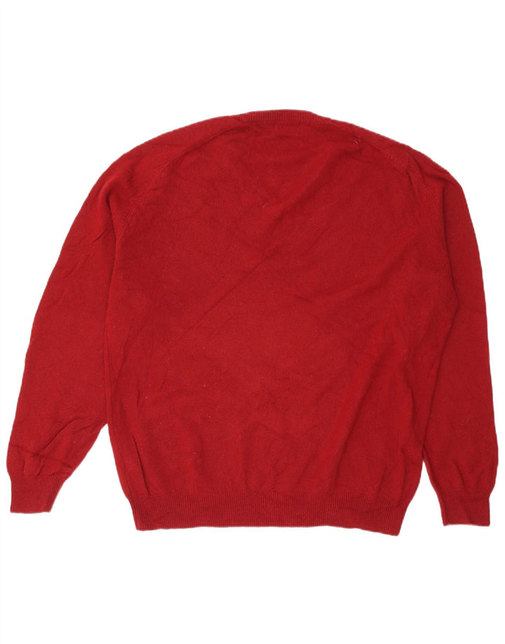 Marks & Spencer Herre V-hals sweater Medium Bourgogne uld