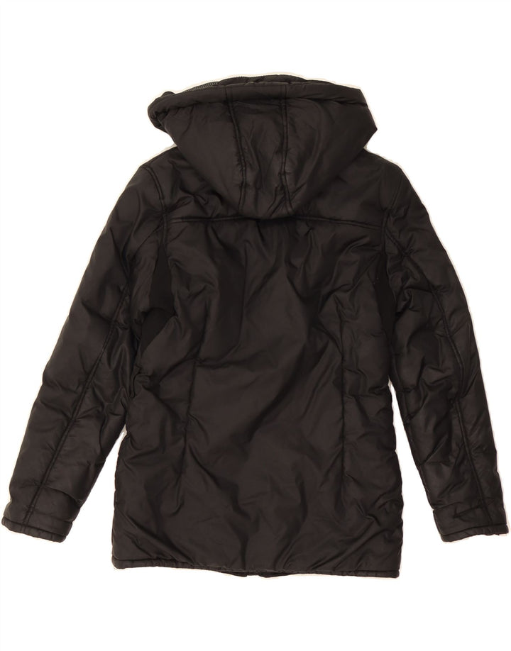 REFRIGIWEAR Boys Hooded Padded Jacket 9-10 Years Black Polyester Vintage Refrigiwear and Second-Hand Refrigiwear from Messina Hembry 