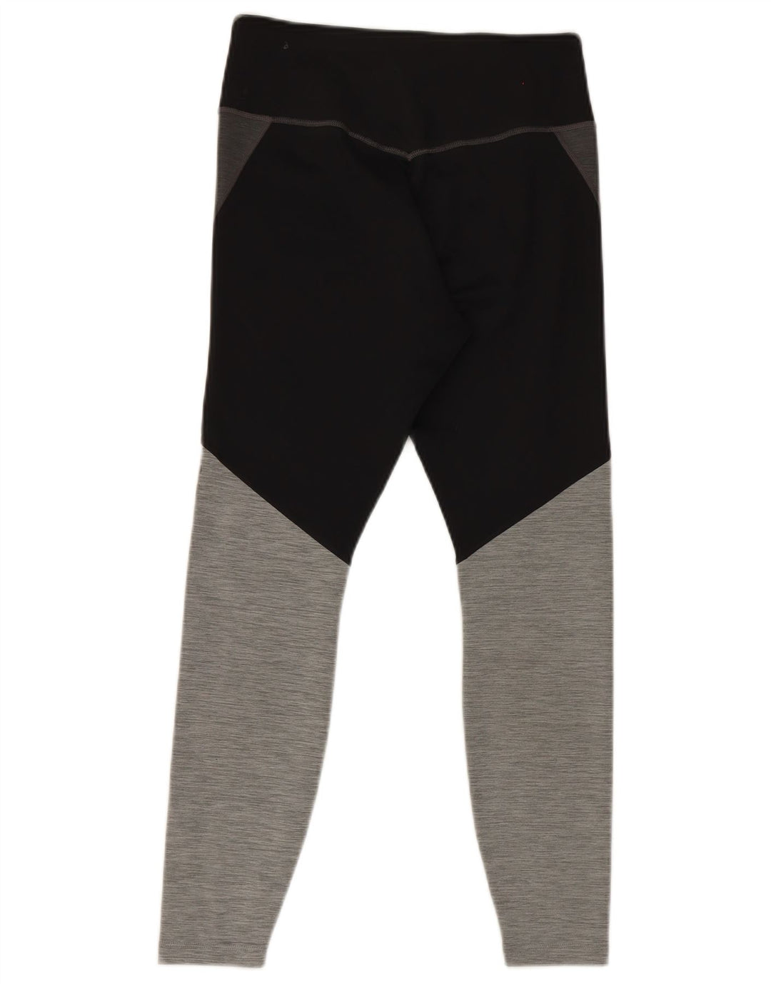 Nike Dame Dri Fit Leggings UK 12 Medium Grey Colourblock Polyester
