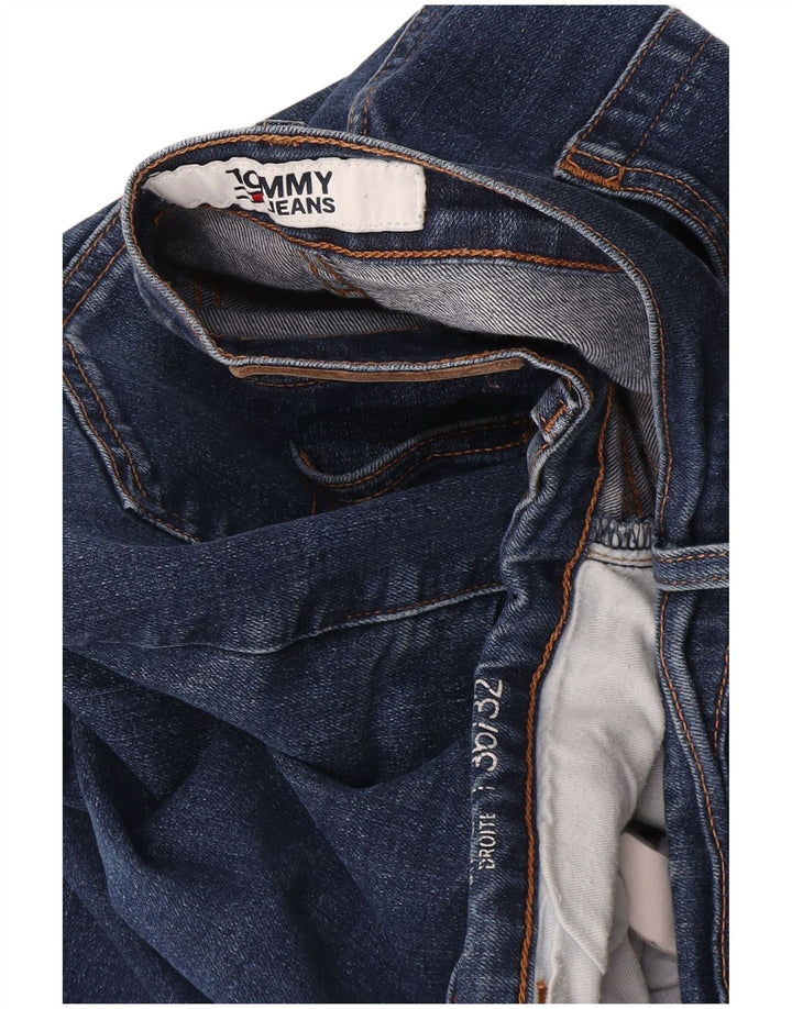 Tommy Hilfiger Herre Droite Slim Jeans W36 L32 Blå