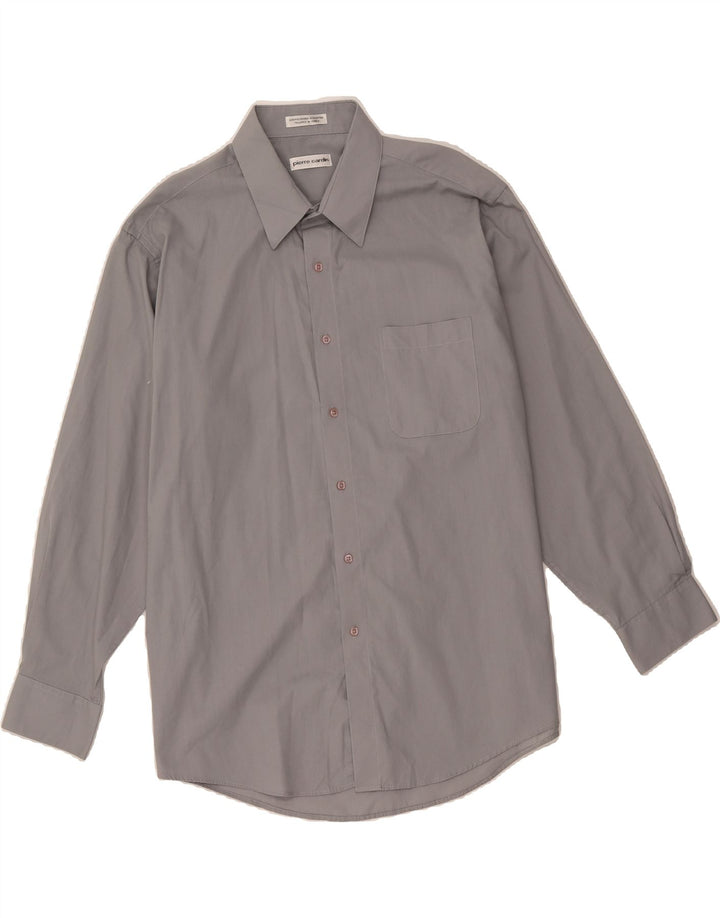 PIERRE CARDIN Mens Shirt Size 17 Large Grey Polyester Vintage Pierre Cardin and Second-Hand Pierre Cardin from Messina Hembry 
