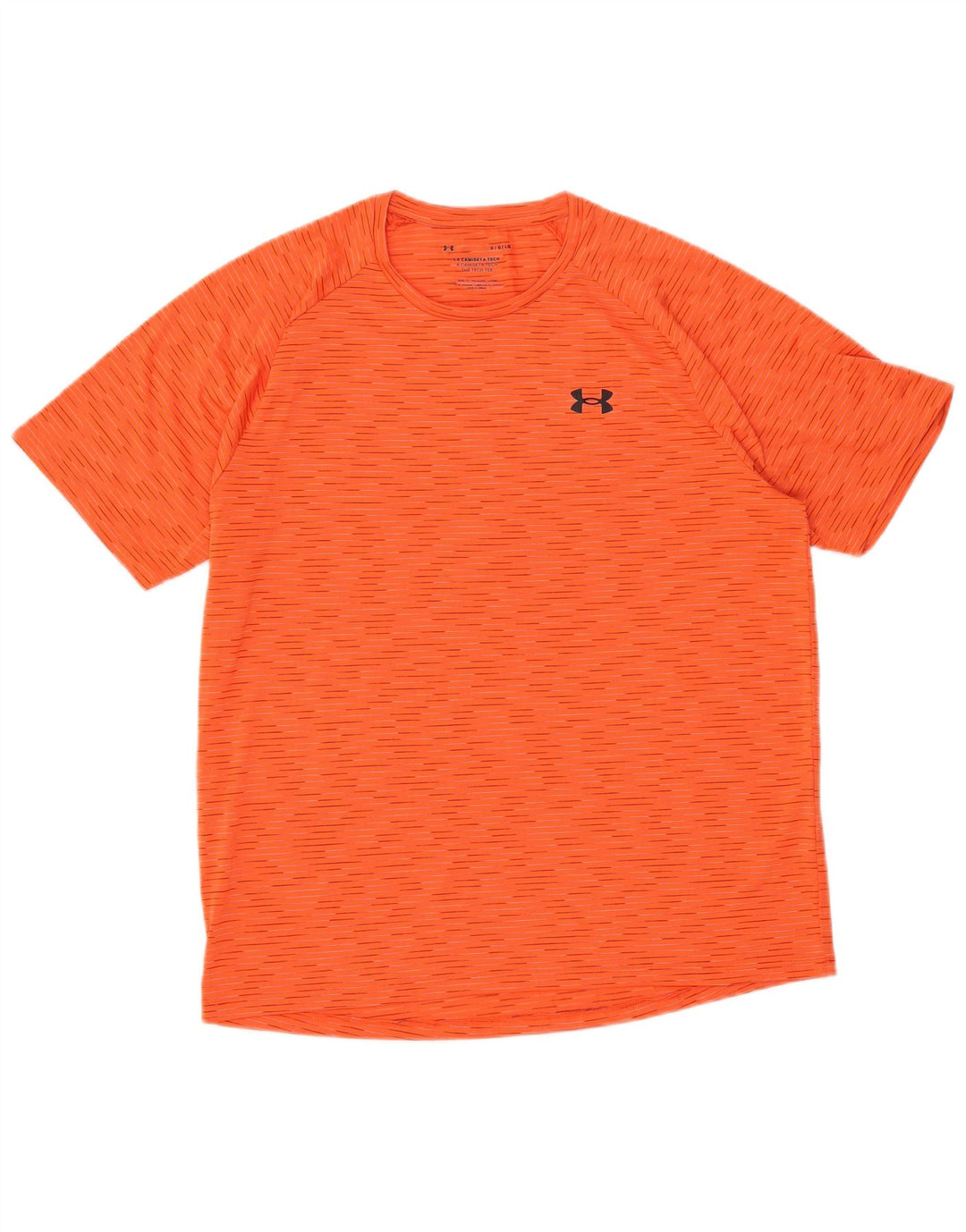 UNDER ARMOUR Herre T-Shirt Top Stor Orange Nålestribe