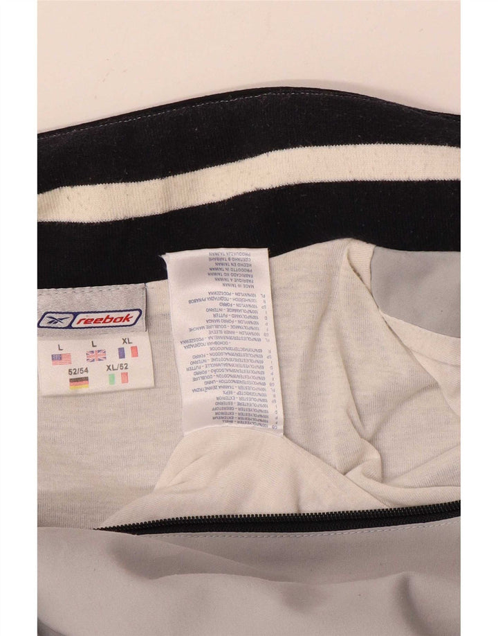 Reebok Herre grafisk træningsdragt Topjakke Stor Grå Colourblock Polyester