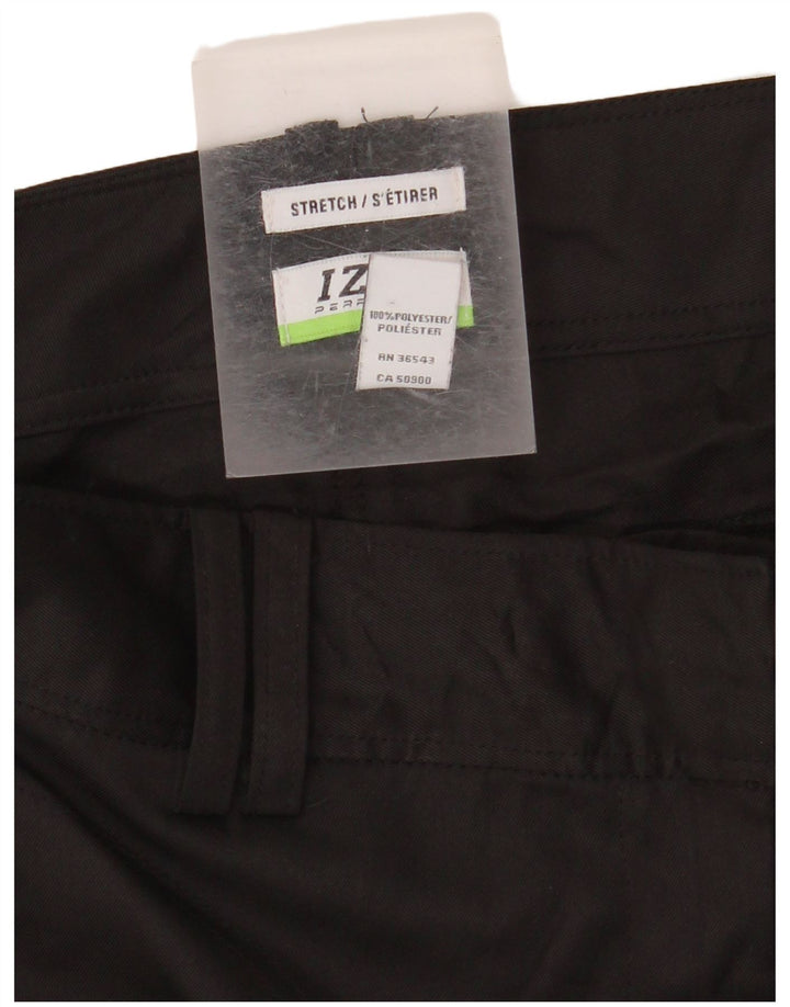 IZOD Lige Chinobukser til kvinder US 10 Large W32 L30 Sort Polyester