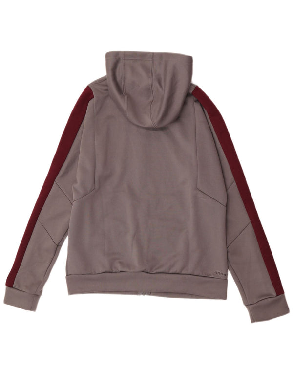 Adidas Dame Texas A&M Aggies Hættetrøje Sweater med lynlås UK 12/14 mellemgrå