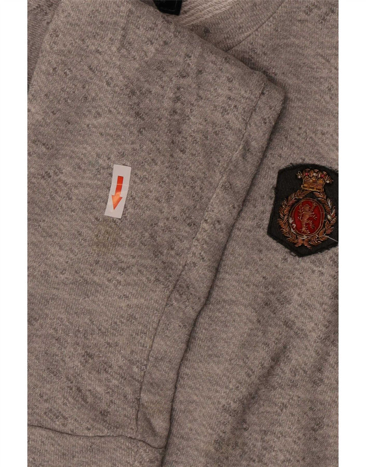 Zara Sweatshirt Jumper Large Grå Flecked Polyester