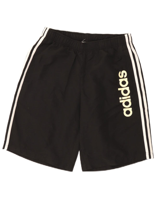 Adidas Herre Climalite grafiske sportsshorts Medium Sort Polyester