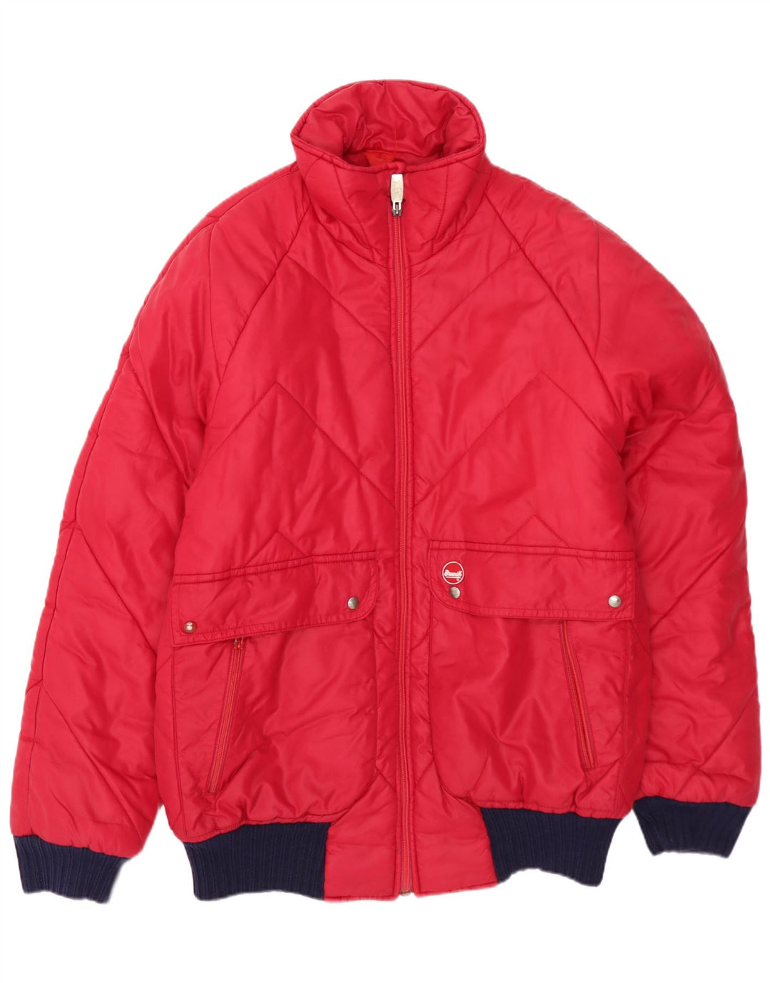 Brunik Polstret Herrejakke UK 38 Medium Rød Colourblock