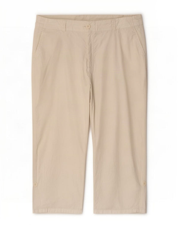 Marks & Spencer Lige Capri-bukser til kvinder UK 16 Large W40 L20 White
