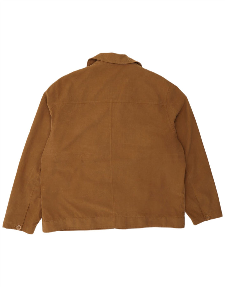 Vintage bomberjakke til mænd UK 46 3XL brun polyester