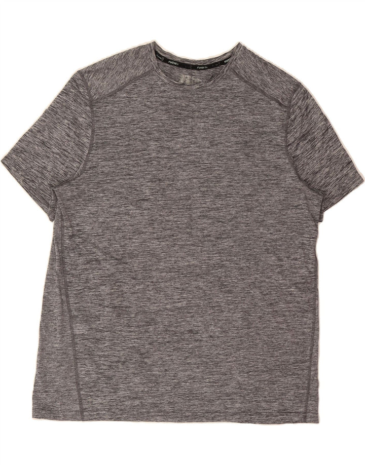 RUSSELL ATHLETIC Mens T-Shirt Top XL Grey Polyester Vintage Russell Athletic and Second-Hand Russell Athletic from Messina Hembry 
