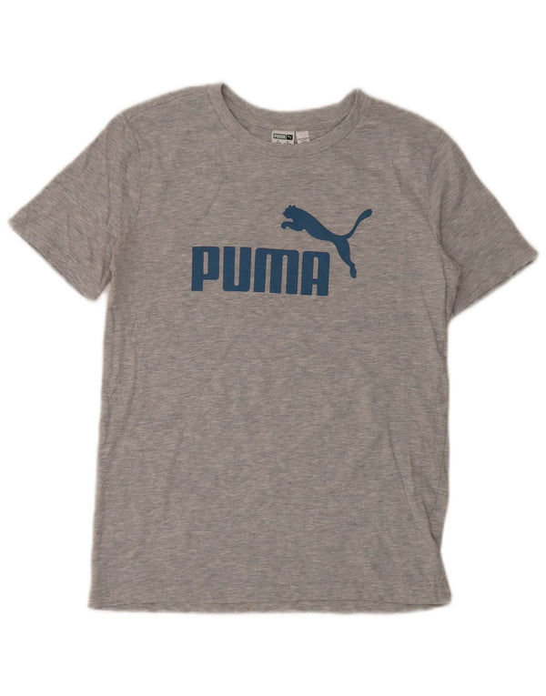 PUMA drenge grafisk t-shirt top 13-14 år stor grå bomuld