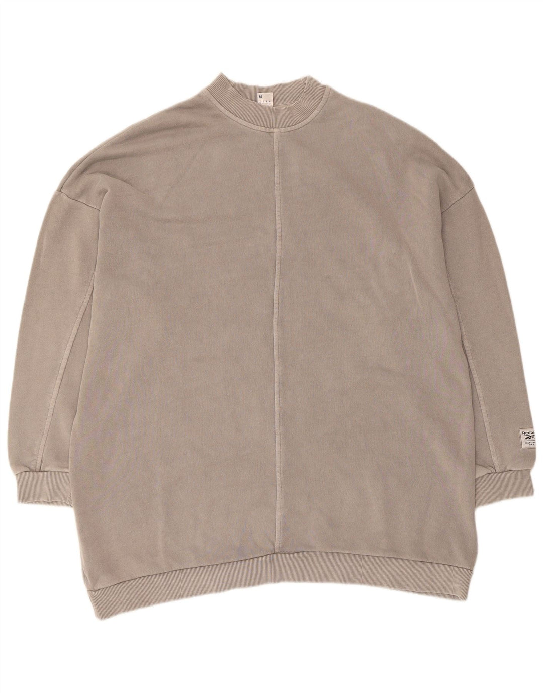 Reebok Dame Oversized Sweatshirt Jumper UK 12/14 Medium Grey
