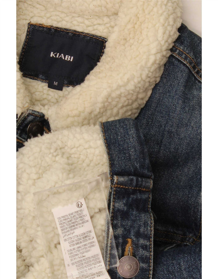 Kiabi Herre Denim Sherpa Jacket UK 38 Medium Blue Cotton