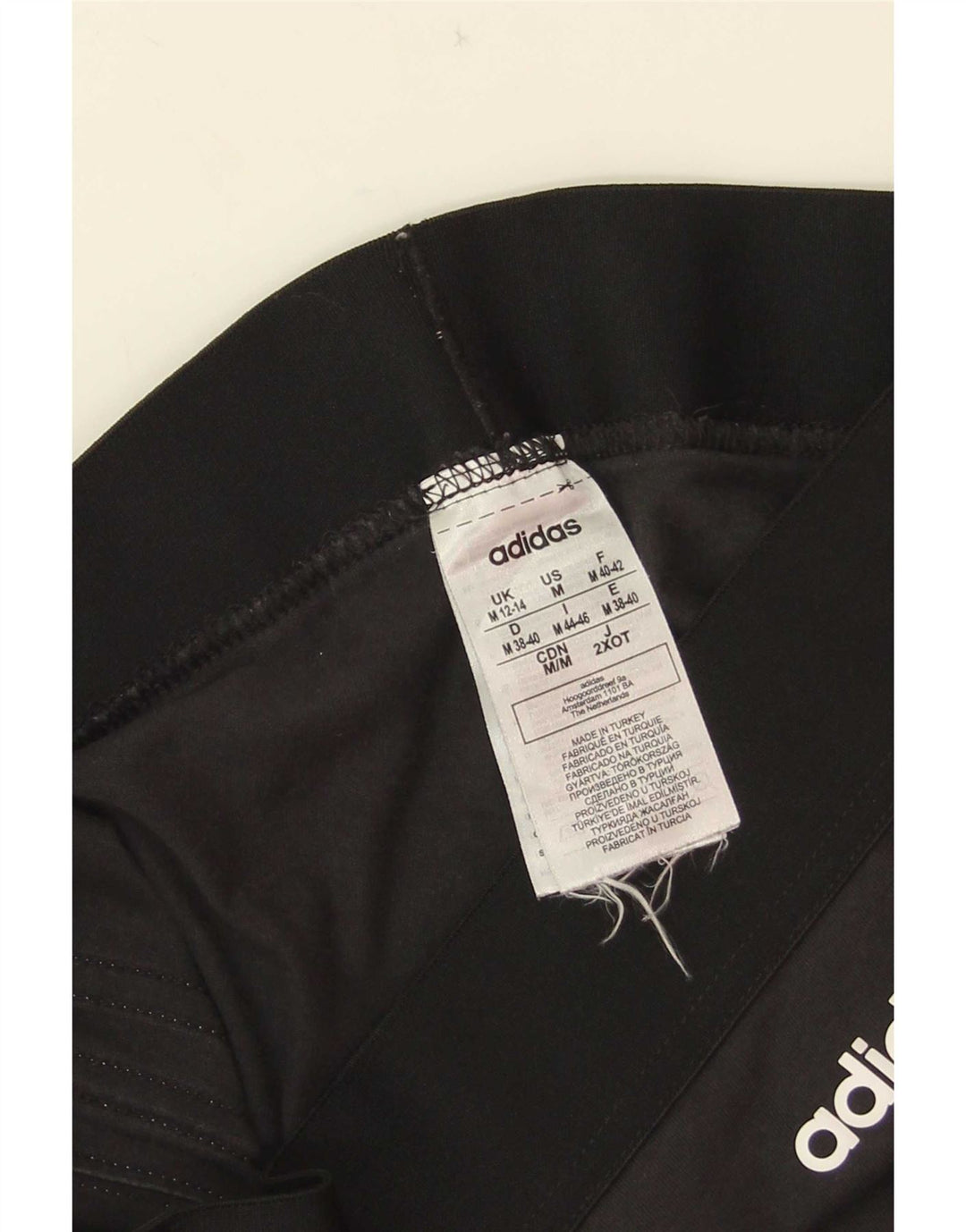 Adidas Dame Leggings UK 12/14 Medium Sort Bomuld