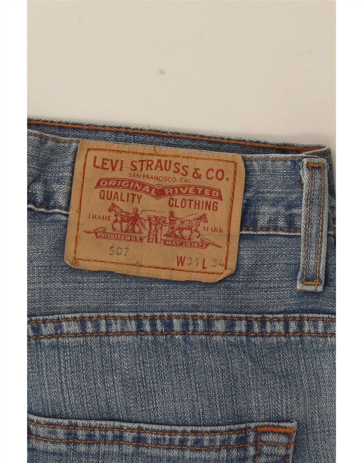 Levi's Herre 507 Slim Bootcut Jeans W31 L34 Blå Bomuld