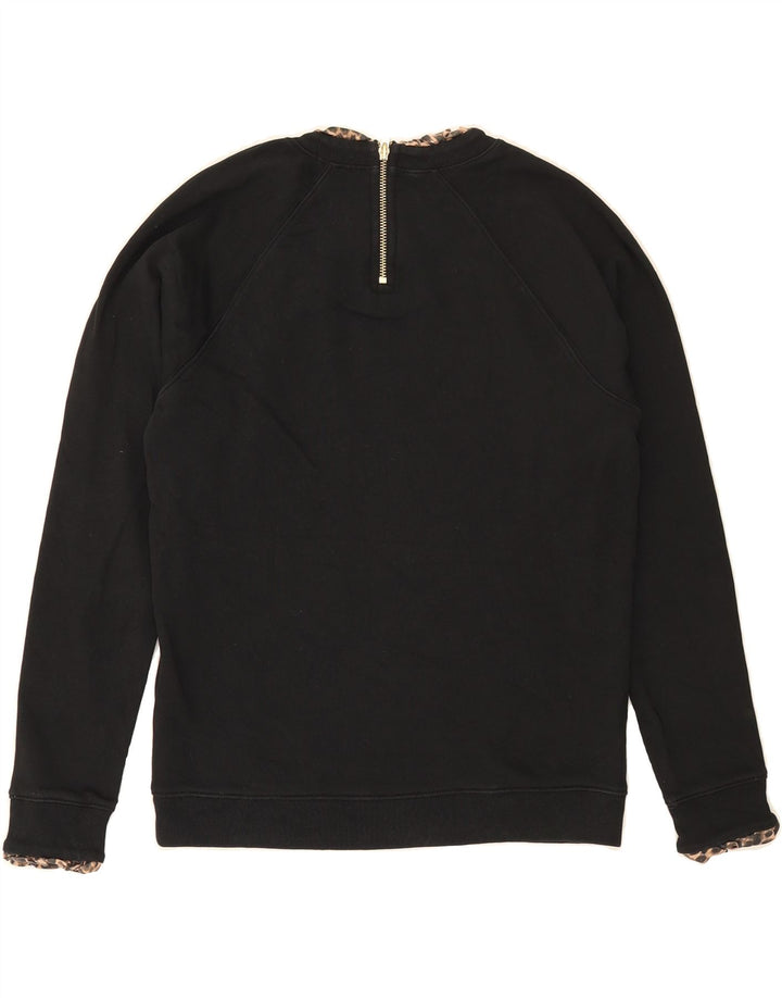 J. CREW Womens Sweatshirt Jumper UK 10 Small Black Cotton Vintage J. Crew and Second-Hand J. Crew from Messina Hembry 