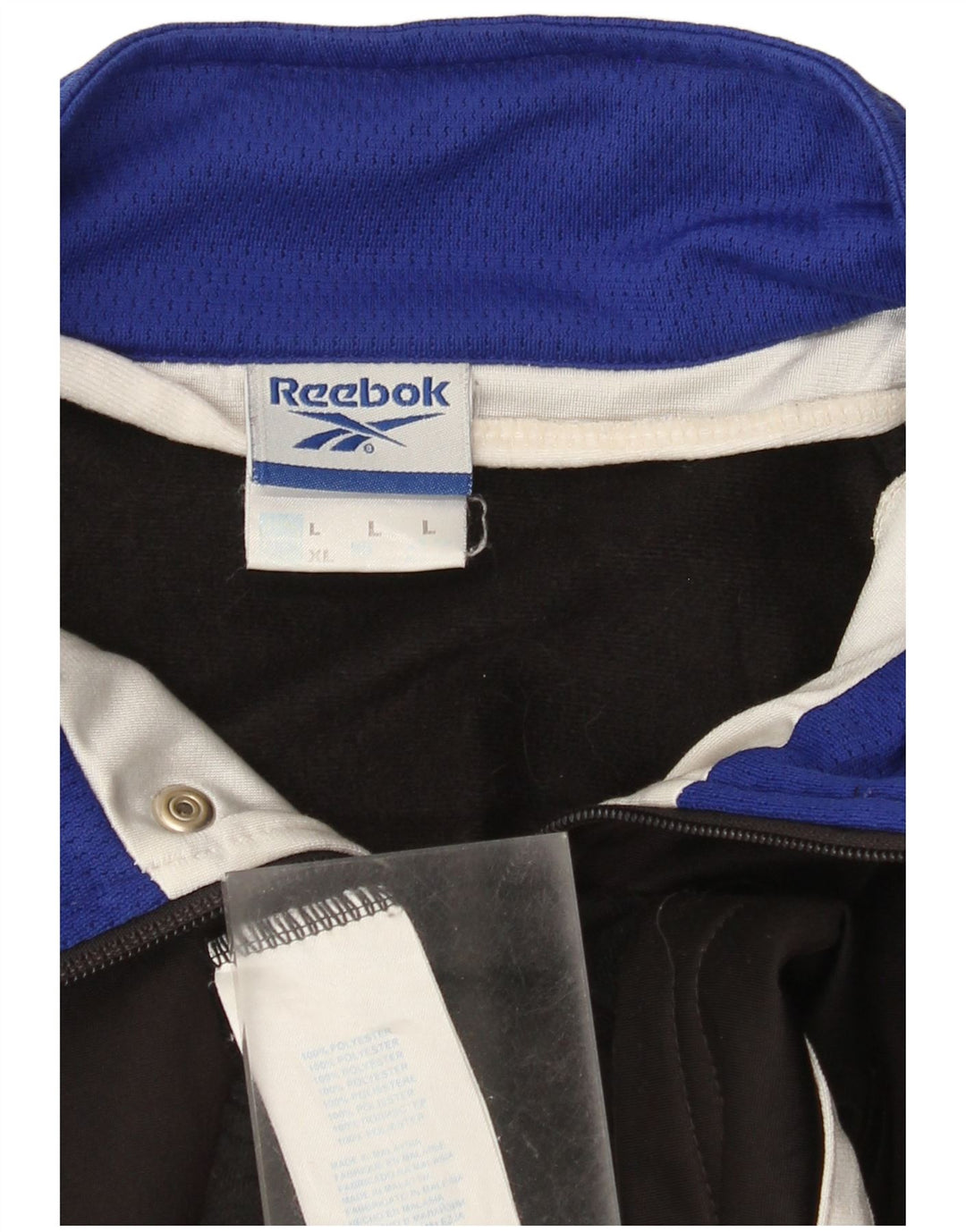 Reebok Herre grafisk træningsdragt Topjakke Stor Sort Colourblock Polyester