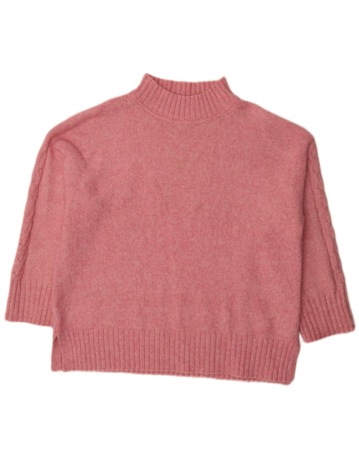 Marks & Spencer Dame Turtle Neck Jumper Sweater UK 16 Large Pink
