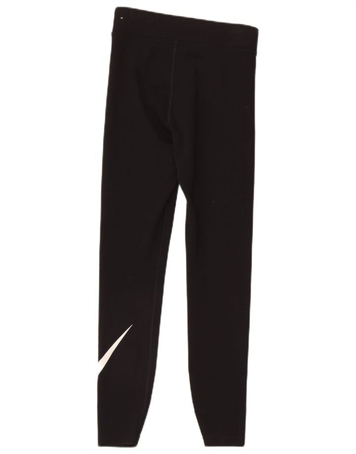 Nike Dame Grafiske Leggings UK 8 Small Black Bomuld