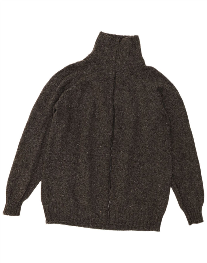 Zara Herre Cardigan Sweater Stor Grå Uld