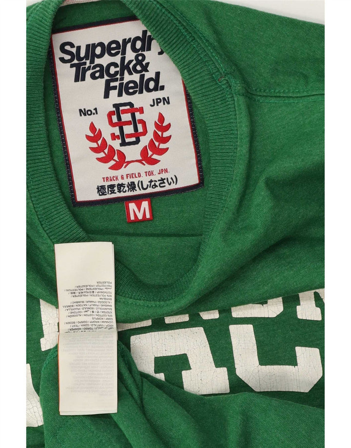 Superdry Grafisk T-shirt til mænd, mellemgrøn bomuld