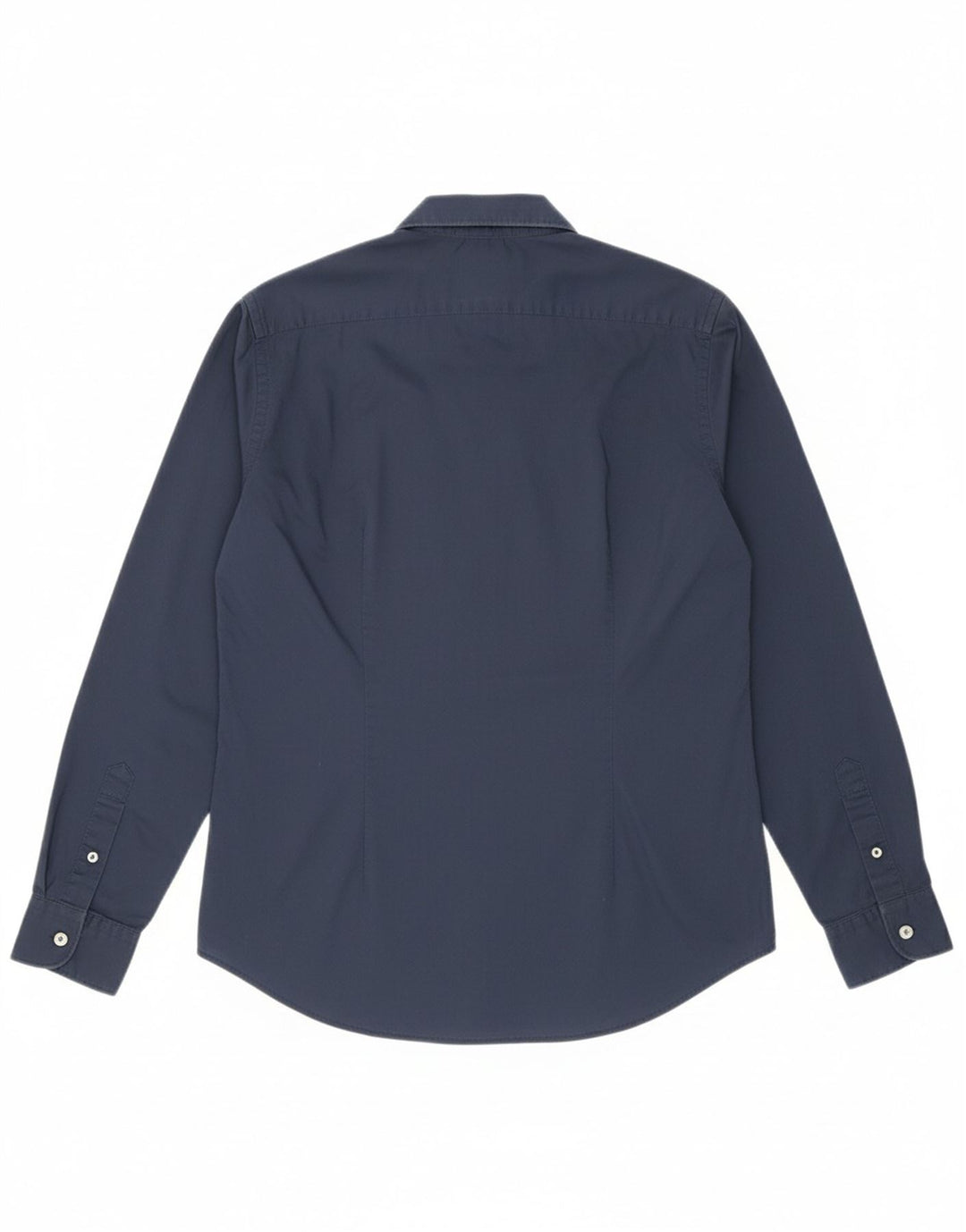 CARRERA Mens Slim Fit Shirt Medium Navy Blue Cotton Vintage Carrera and Second-Hand Carrera from Messina Hembry 