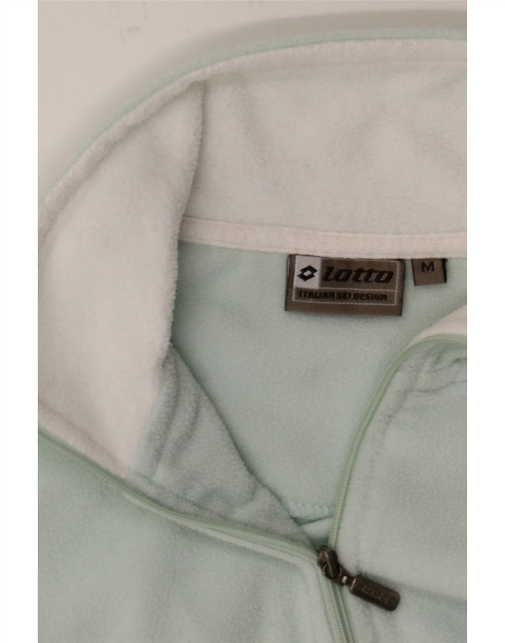 LOTTO Womens Zip Neck Fleece Jumper UK 12 Medium Blue Polyester Vintage Lotto and Second-Hand Lotto from Messina Hembry 