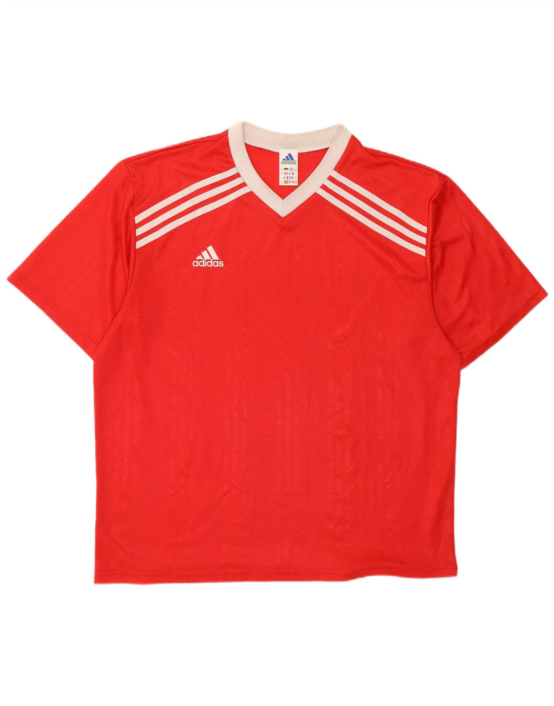 ADIDAS Grafisk T-shirt top til mænd XL Rød polyester