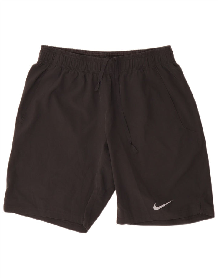 Nike Herre Dri Fit sportsshorts, store sorte polyester