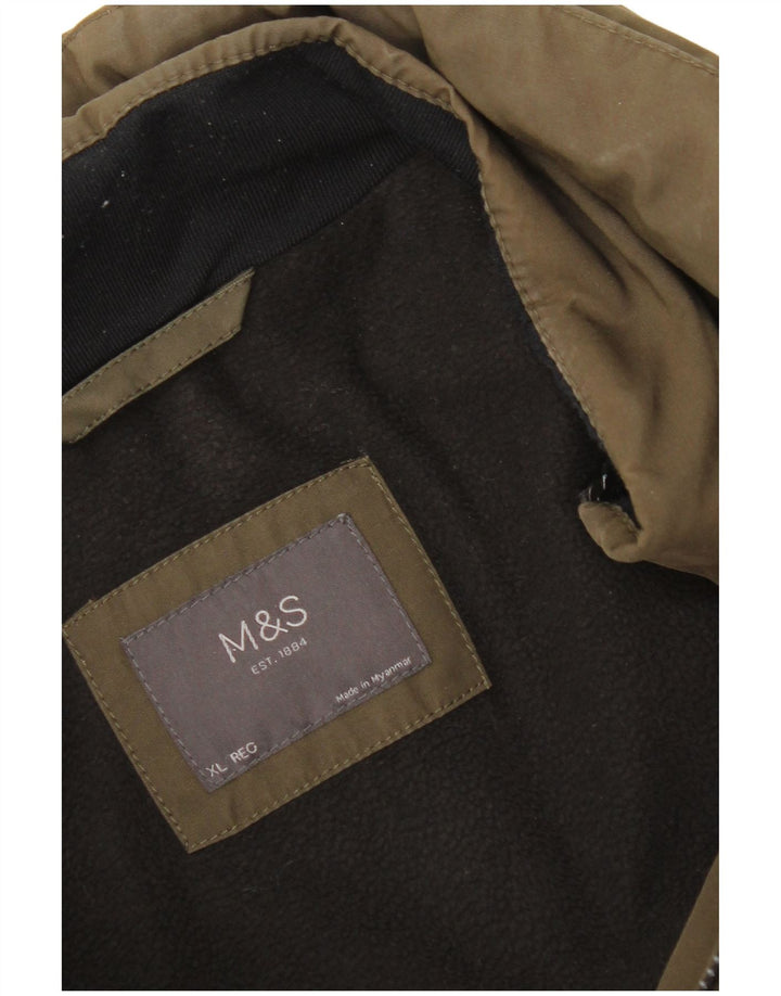 Marks & Spencer Herre Hooded Utility Jacket UK 42 XL Khaki